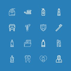 Editable 16 toothpaste icons for web and mobile