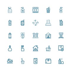 Editable 25 container icons for web and mobile