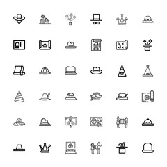 Editable 36 architect icons for web and mobile