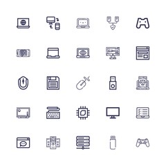 Editable 25 pc icons for web and mobile