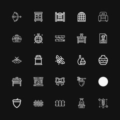 Editable 25 decor icons for web and mobile