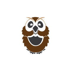 owl bird illustration logo template vector icon