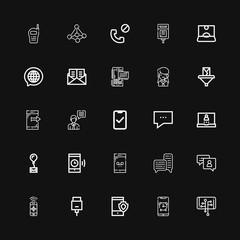 Editable 25 contact icons for web and mobile