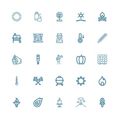 Editable 25 heat icons for web and mobile
