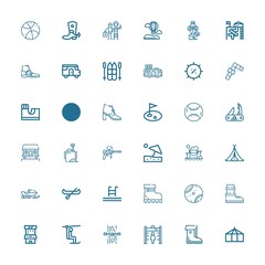 Editable 36 recreation icons for web and mobile