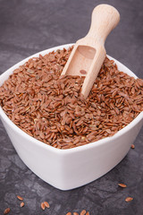 Flaxseed as source vitamins, minerals, dietary fiber and acids omega
