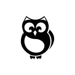 owl bird illustration logo template vector icon