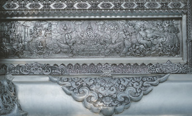 Thai temple The famous marble temple chiangmai Thailand Thai art