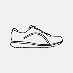 men sneaker shoe fashion wear vector icon