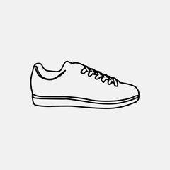 men sneaker shoe fashion wear vector icon