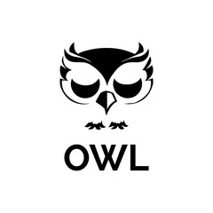 owl bird illustration logo template vector icon
