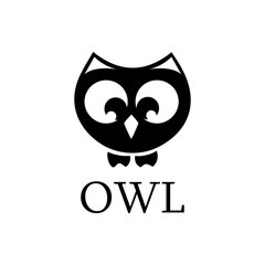 owl bird illustration logo template vector icon