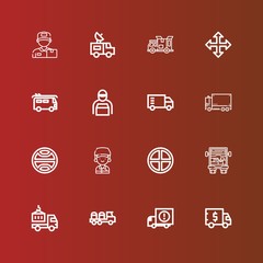 Editable 16 moving icons for web and mobile