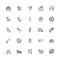 Editable 25 saw icons for web and mobile