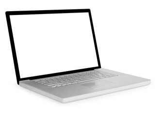 Generic laptop isolated on white background