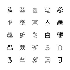 Editable 25 flask icons for web and mobile