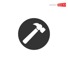 Hammer Icon Design Illustration Vector