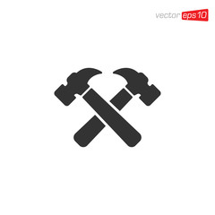 Hammer Icon Design Illustration Vector