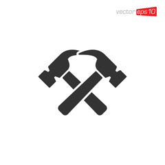 Hammer Icon Design Illustration Vector