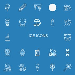 Editable 22 ice icons for web and mobile