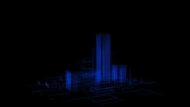 Growing City Hologram 4K