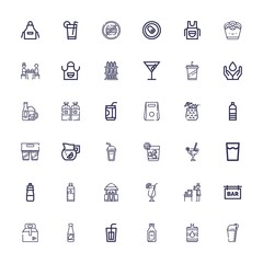 Editable 36 soda icons for web and mobile
