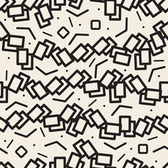 seamless doodle geometric monochrome pattern background