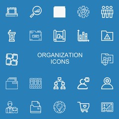 Editable 22 organization icons for web and mobile
