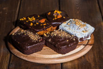 Fresh cakes made on a small bakery