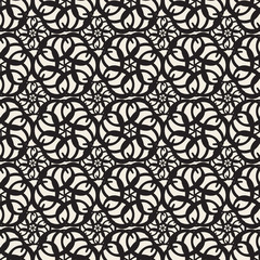 seamless abstract flower pattern background from geometric link