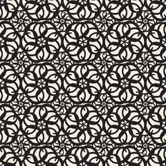 Foto op Plexiglas seamless abstract flower pattern background from geometric link © MYMNY
