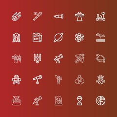 Editable 25 astronomy icons for web and mobile
