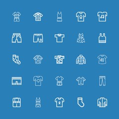 Editable 25 apparel icons for web and mobile