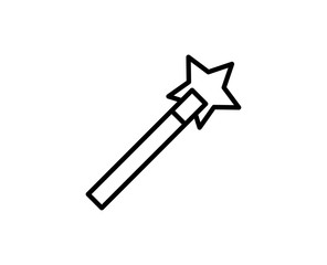 Magic wand line icon