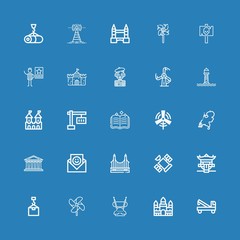 Editable 25 tower icons for web and mobile