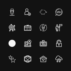 Editable 16 ui icons for web and mobile