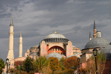 Ancient Hagia Sophia with tomb of Sultan Selim and Murat in Istanbul Turkey