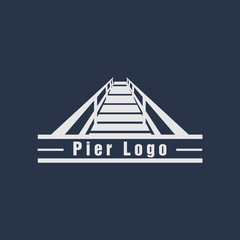 pier logo design vector 