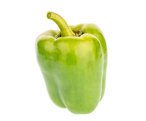 Green peppers isolated on white background.