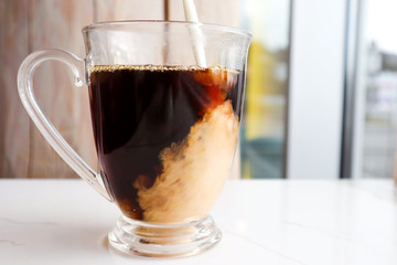 cup of coffee with cream