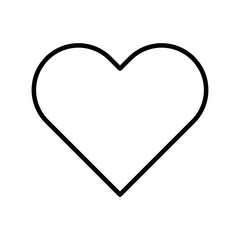 cute heart love line style isolated icon