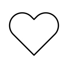 cute heart love line style isolated icon