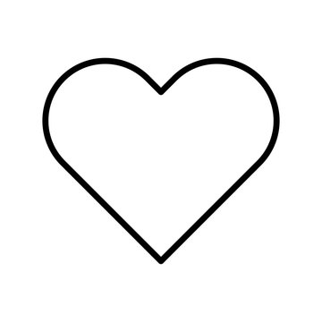 cute heart love line style isolated icon