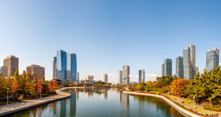 This is Songdo Central Park in Incheon, Korea.