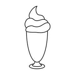 delicious milkshake drink isolated icon