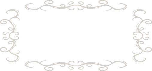 White Horizontal rectangular antique pattern frame