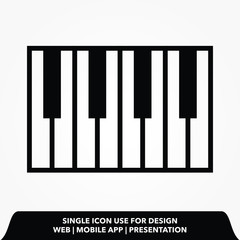  piano line icon vector illustration