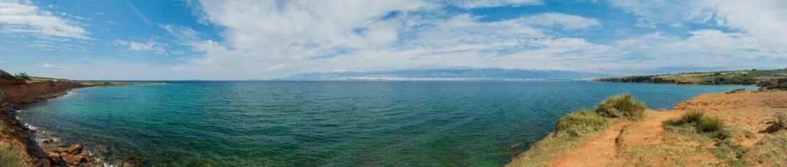 Fototapeta premium Coastal bay landscape in Croatia. Summer Holiday. Panorama.