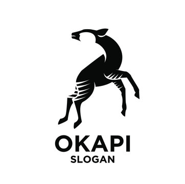 okapi black logo icon design 