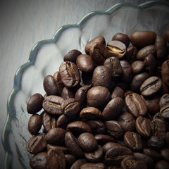 coffee beans in a plate